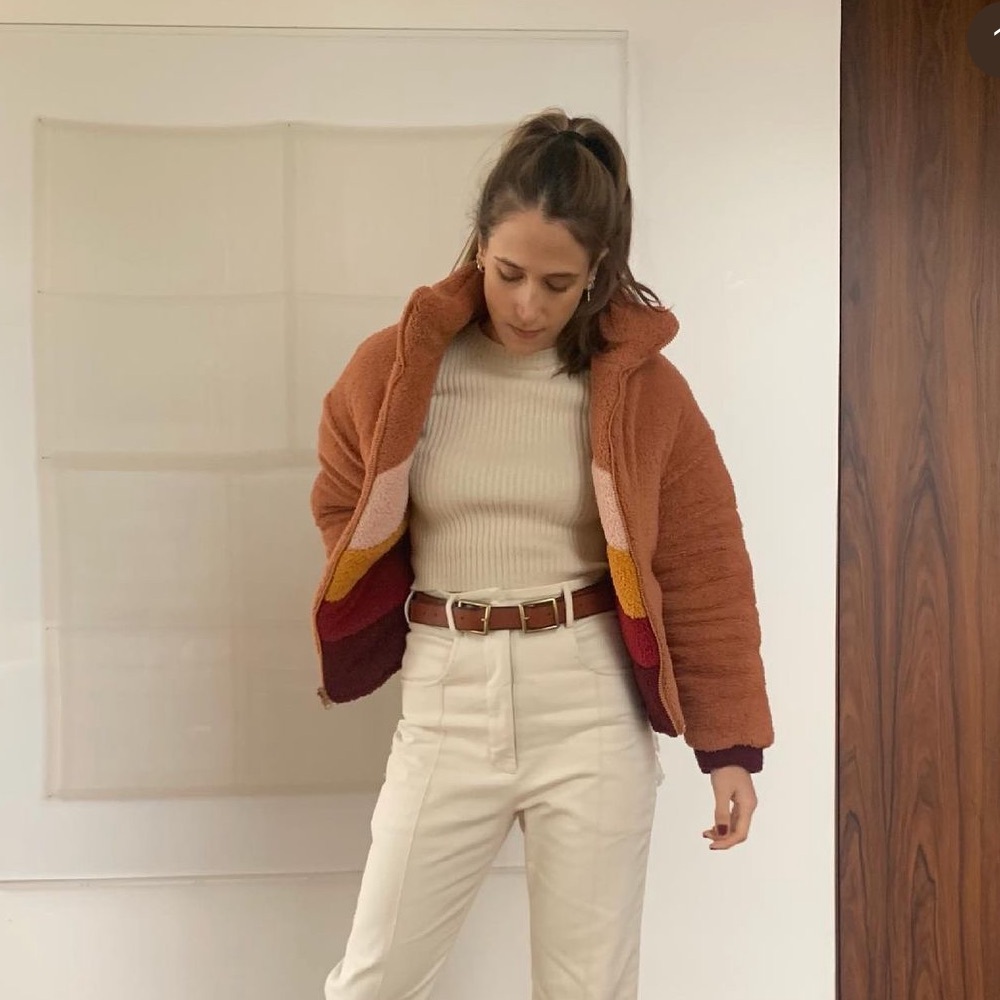 Multi-Coloured Fluffy Puffer Jacket - image 4